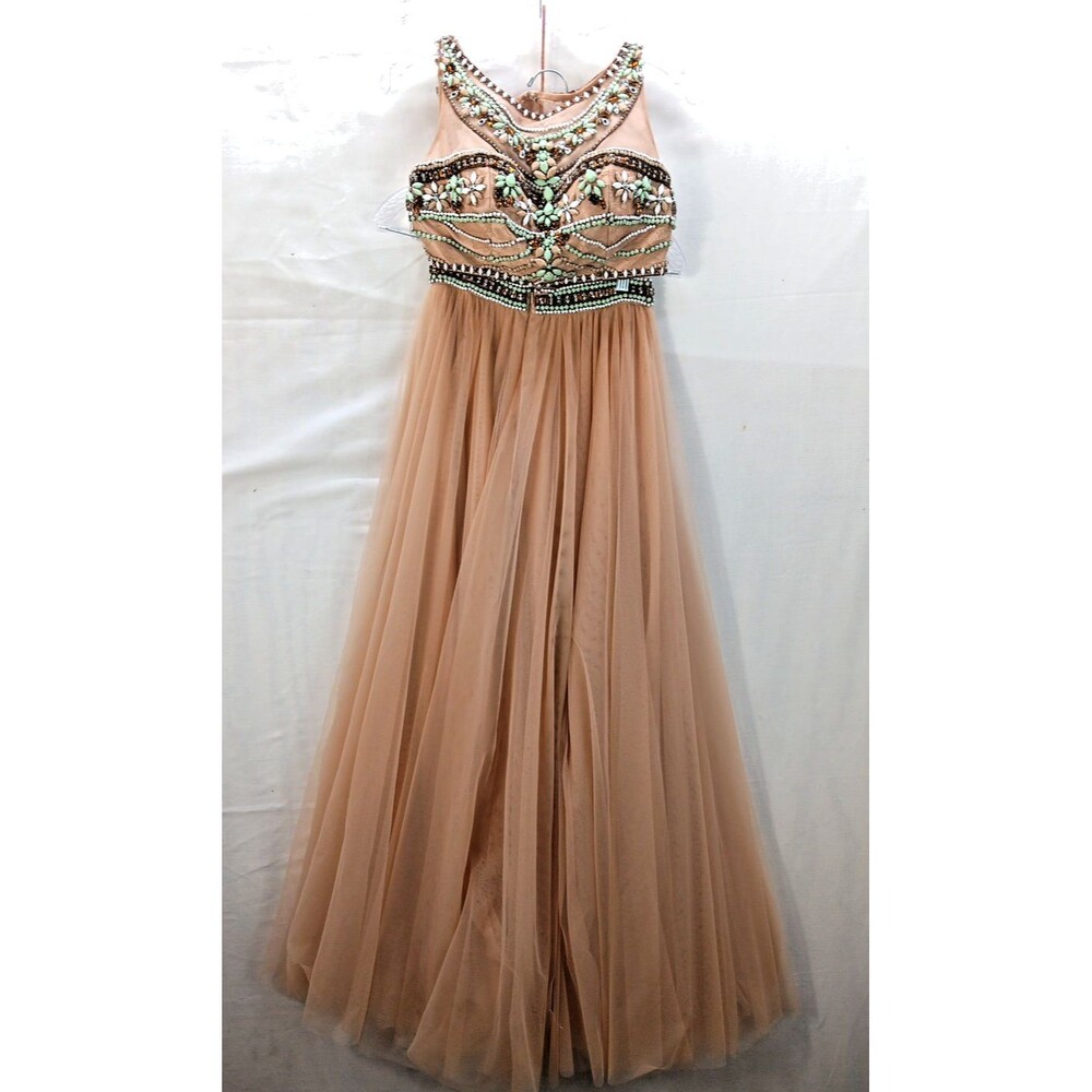 Sherri Hill Women's Two-Piece Prom Dress Size 0 Fairy Lace Sequins Embroidered